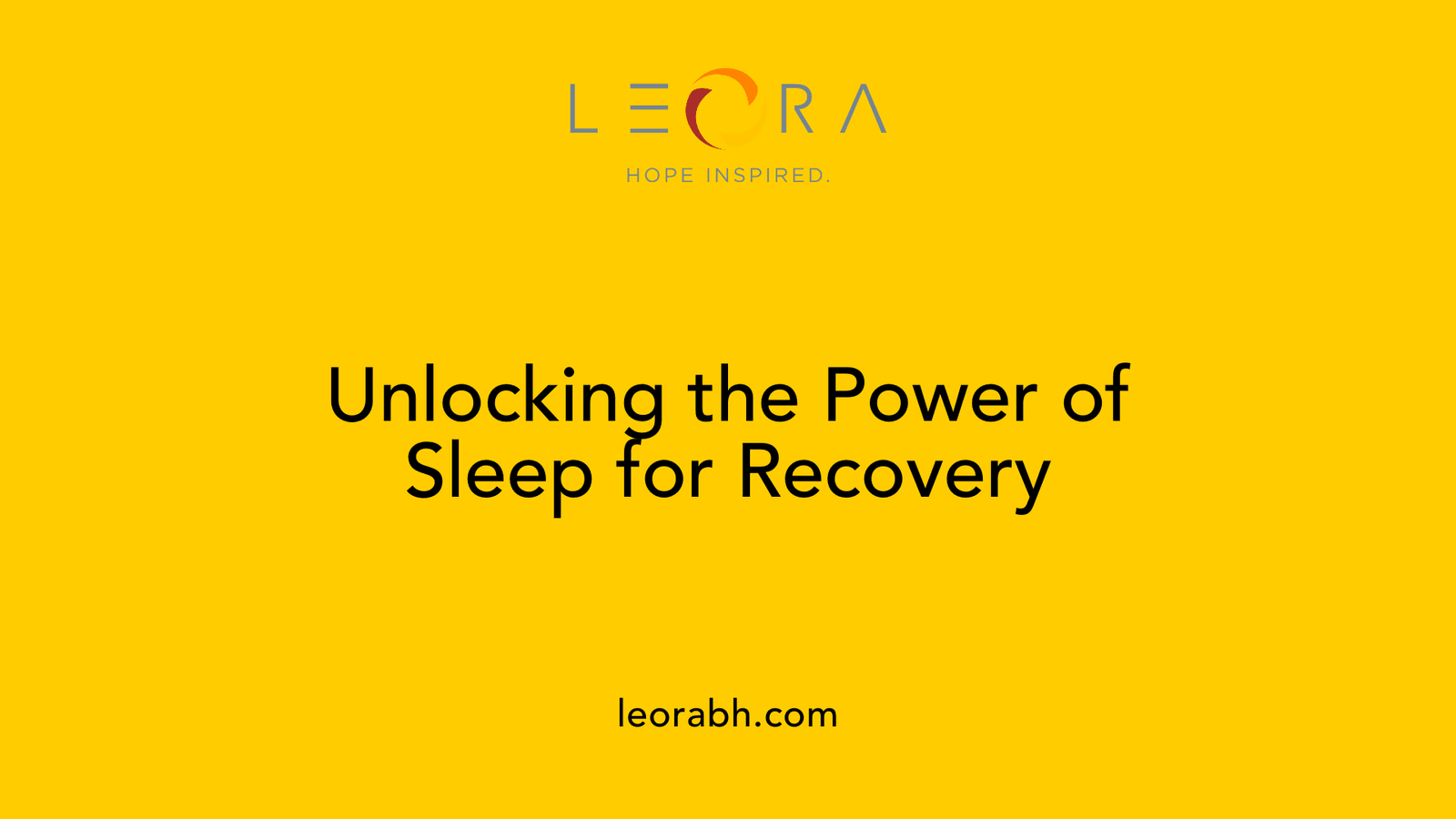 Unlocking the Power of Sleep for Recovery